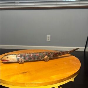 Colorful Wooden Lizard Toy Car